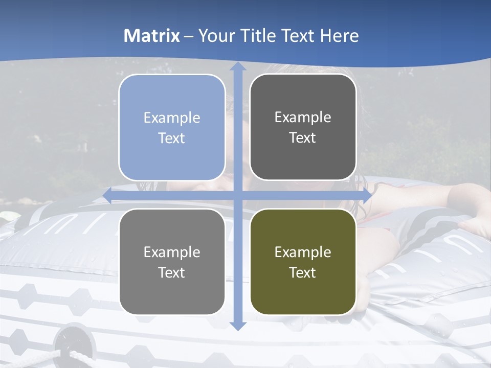 Two Young Children Having Fun Playing In The River During A Hot Summer Day PowerPoint Template