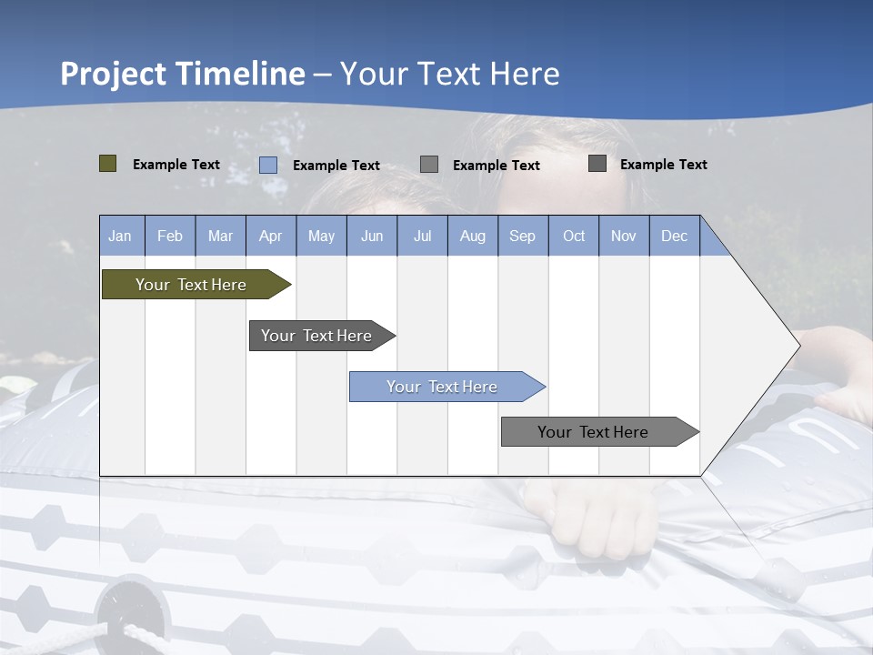 Two Young Children Having Fun Playing In The River During A Hot Summer Day PowerPoint Template