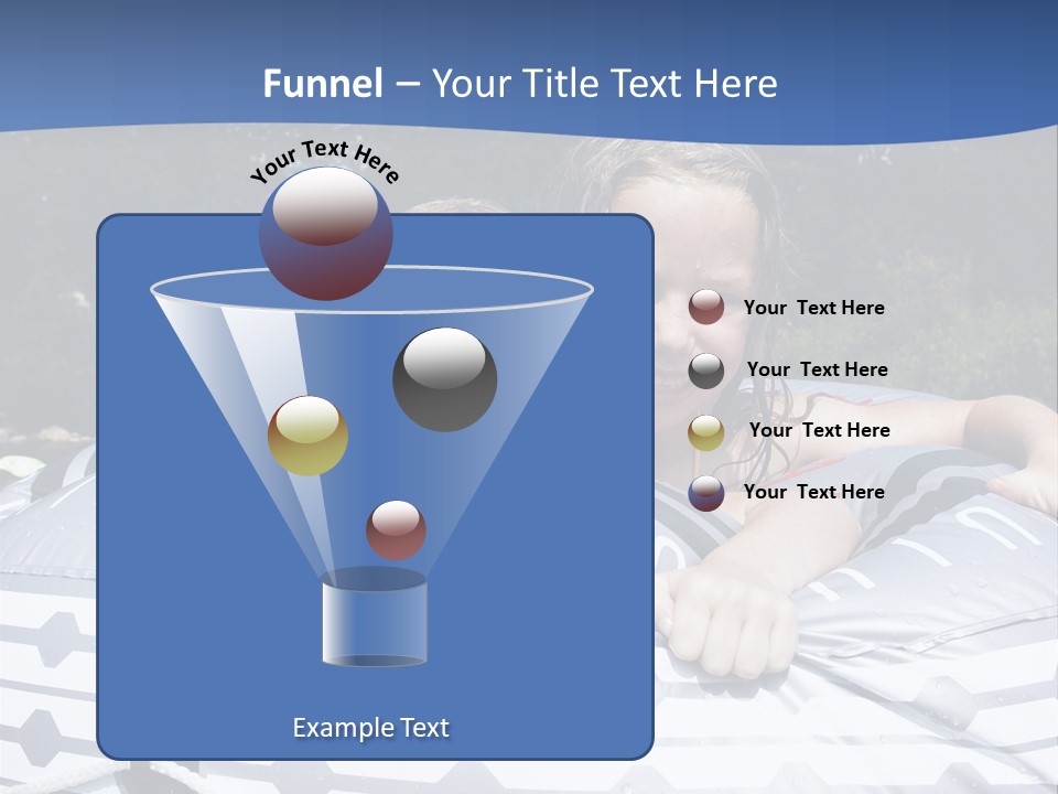 Two Young Children Having Fun Playing In The River During A Hot Summer Day PowerPoint Template