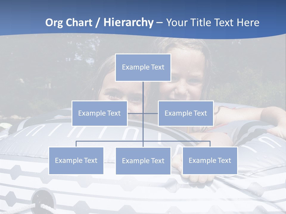 Two Young Children Having Fun Playing In The River During A Hot Summer Day PowerPoint Template