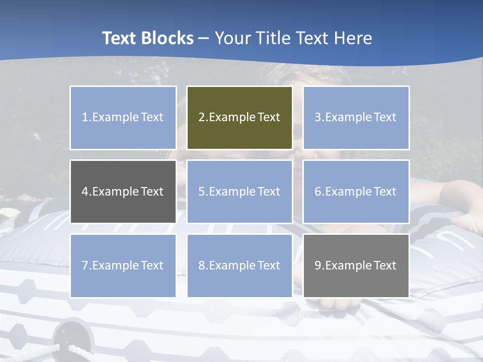 Two Young Children Having Fun Playing In The River During A Hot Summer Day PowerPoint Template