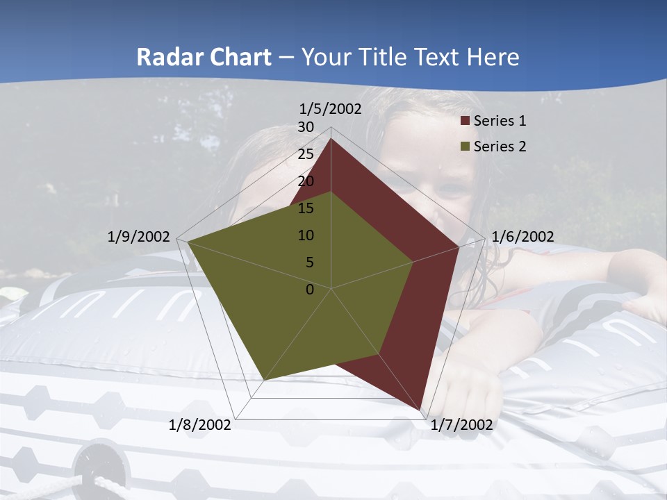 Two Young Children Having Fun Playing In The River During A Hot Summer Day PowerPoint Template