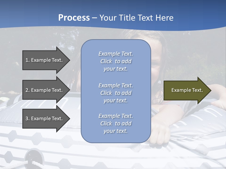 Two Young Children Having Fun Playing In The River During A Hot Summer Day PowerPoint Template