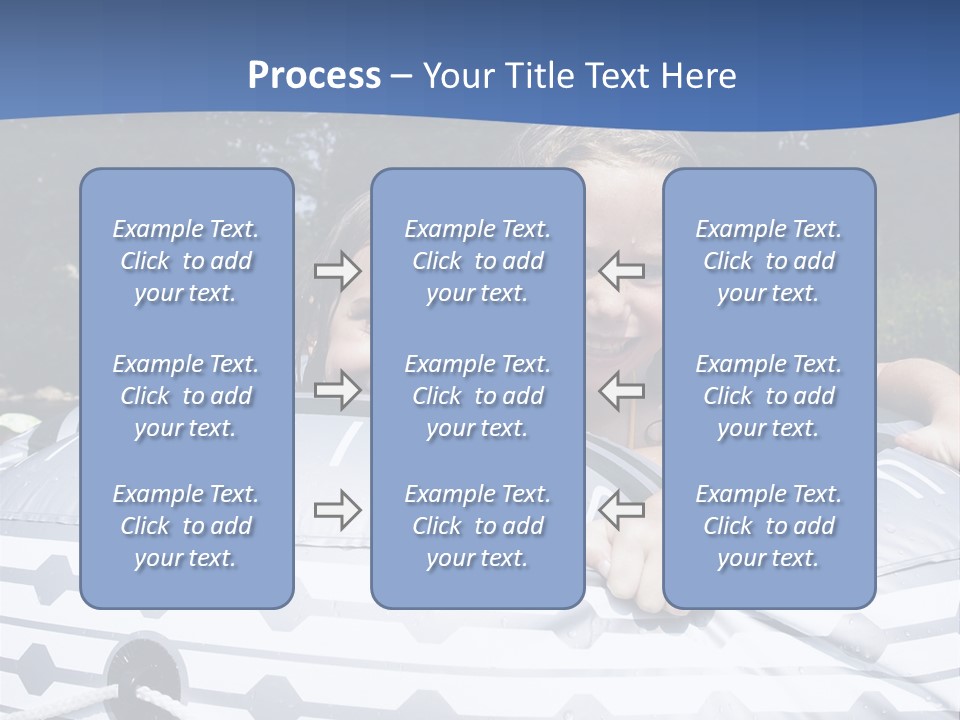 Two Young Children Having Fun Playing In The River During A Hot Summer Day PowerPoint Template