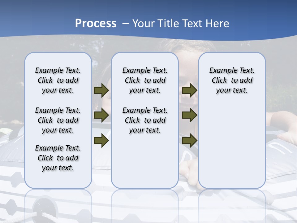 Two Young Children Having Fun Playing In The River During A Hot Summer Day PowerPoint Template