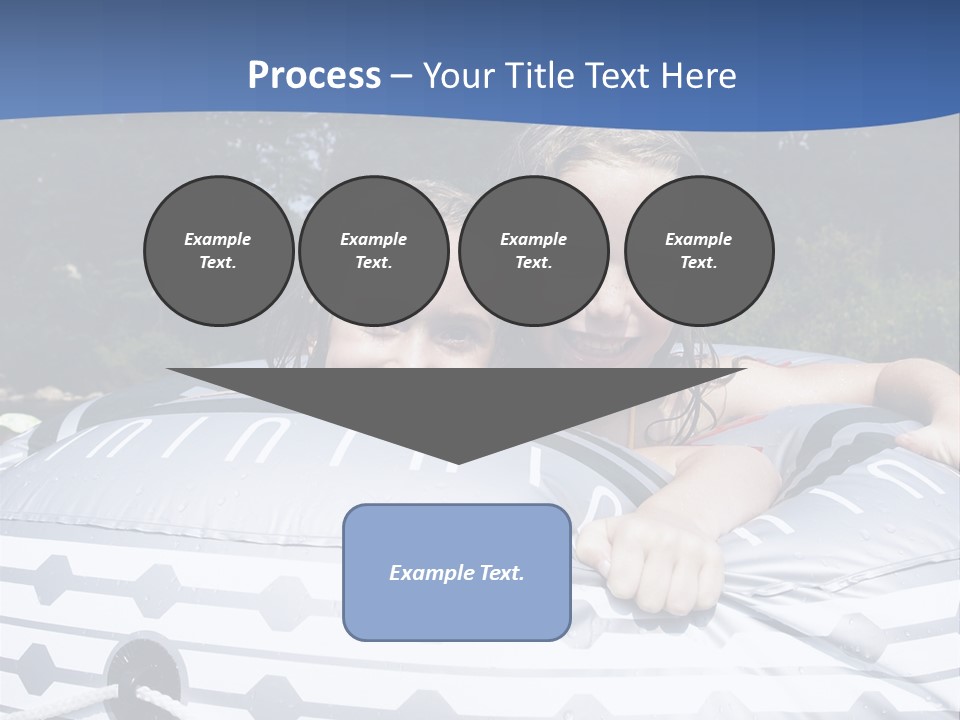 Two Young Children Having Fun Playing In The River During A Hot Summer Day PowerPoint Template