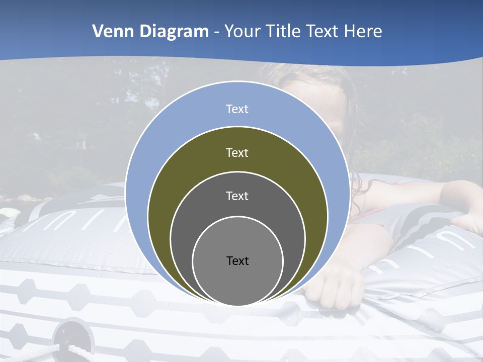 Two Young Children Having Fun Playing In The River During A Hot Summer Day PowerPoint Template