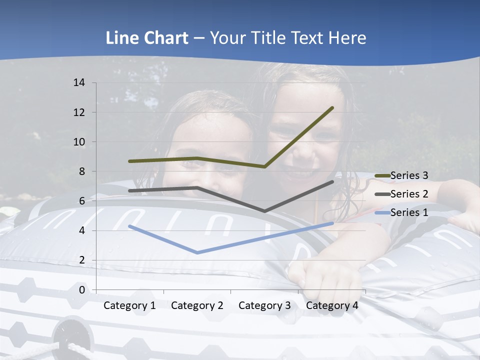 Two Young Children Having Fun Playing In The River During A Hot Summer Day PowerPoint Template