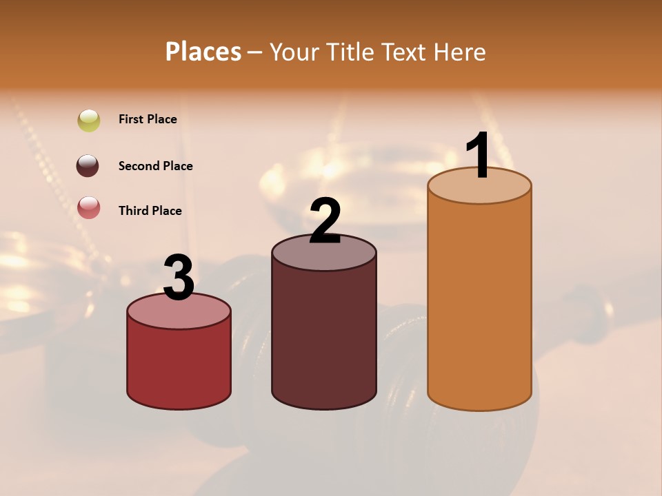 Gavel And Sound Block Close Up, Shallow Dof PowerPoint Template