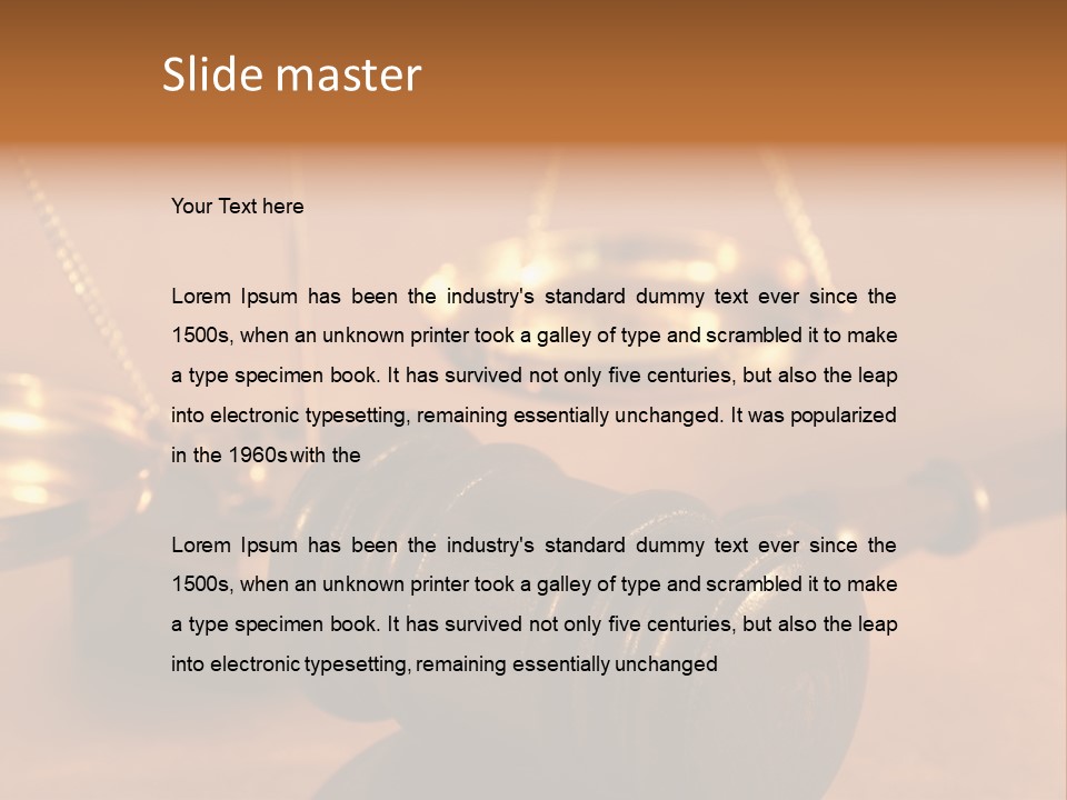 Gavel And Sound Block Close Up, Shallow Dof PowerPoint Template