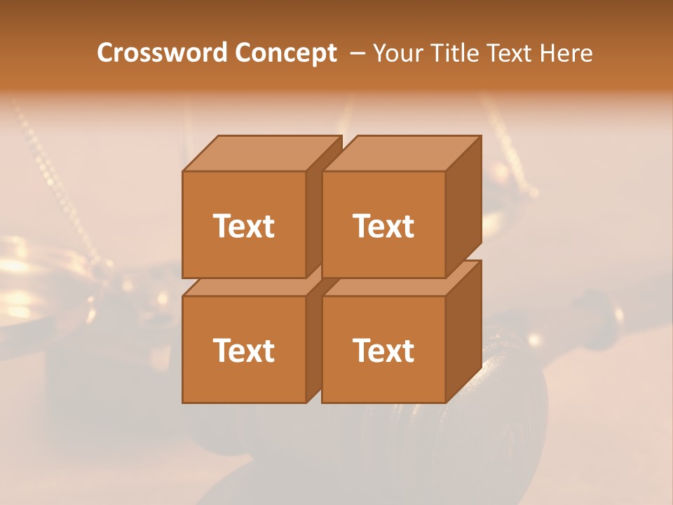 Gavel And Sound Block Close Up, Shallow Dof PowerPoint Template