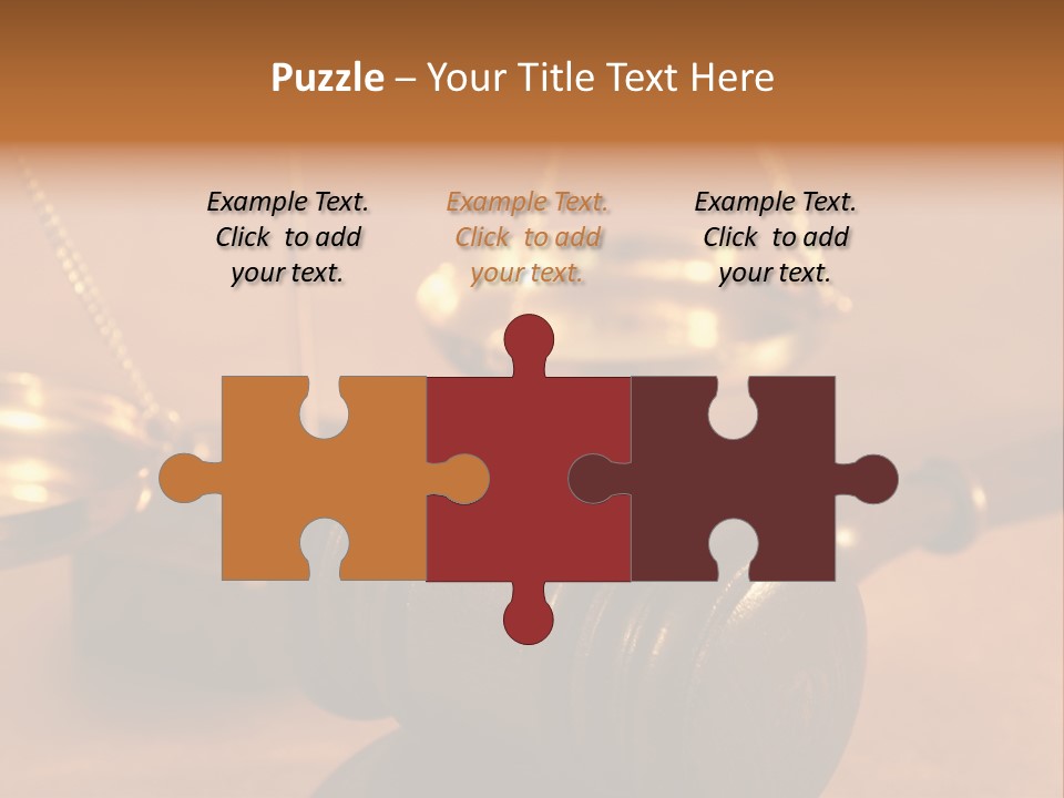 Gavel And Sound Block Close Up, Shallow Dof PowerPoint Template