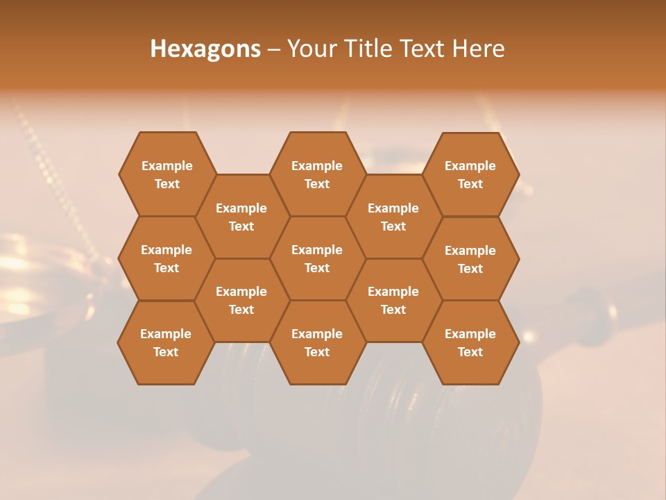 Gavel And Sound Block Close Up, Shallow Dof PowerPoint Template