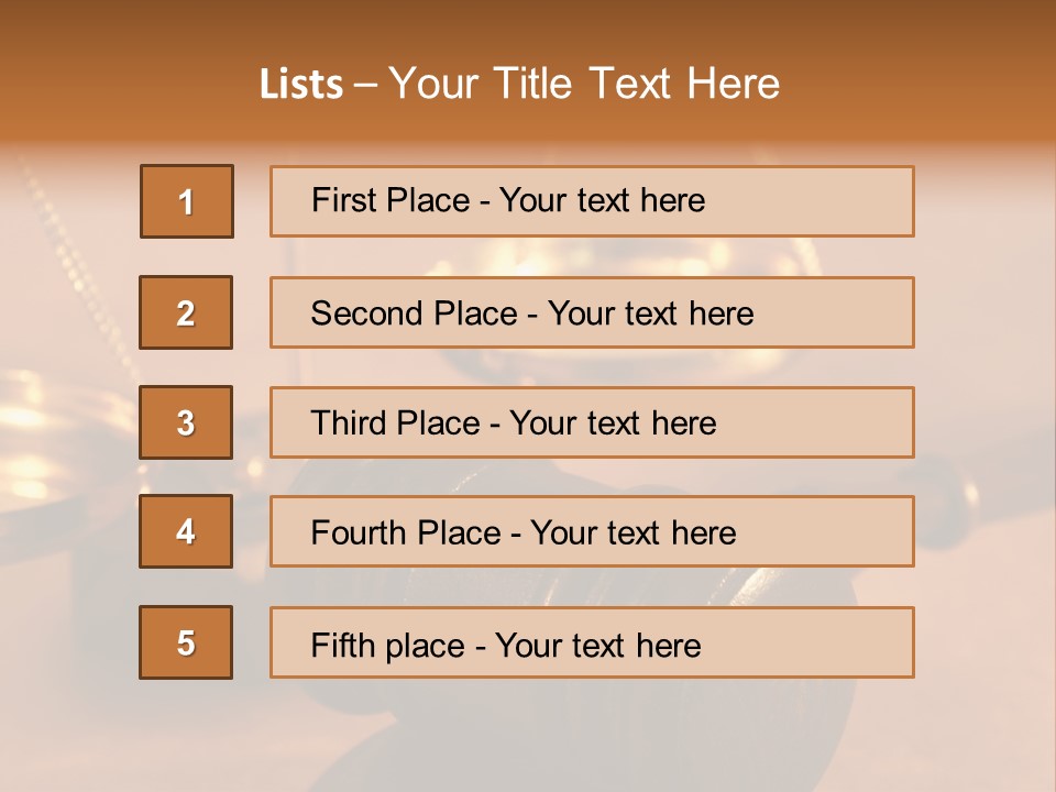 Gavel And Sound Block Close Up, Shallow Dof PowerPoint Template