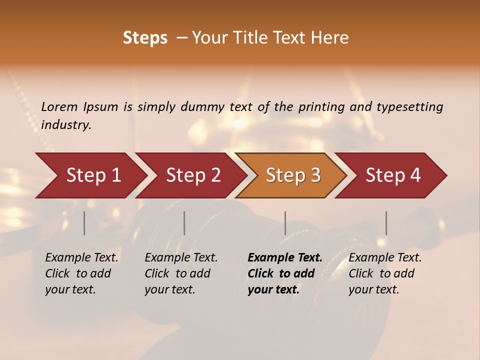 Gavel And Sound Block Close Up, Shallow Dof PowerPoint Template