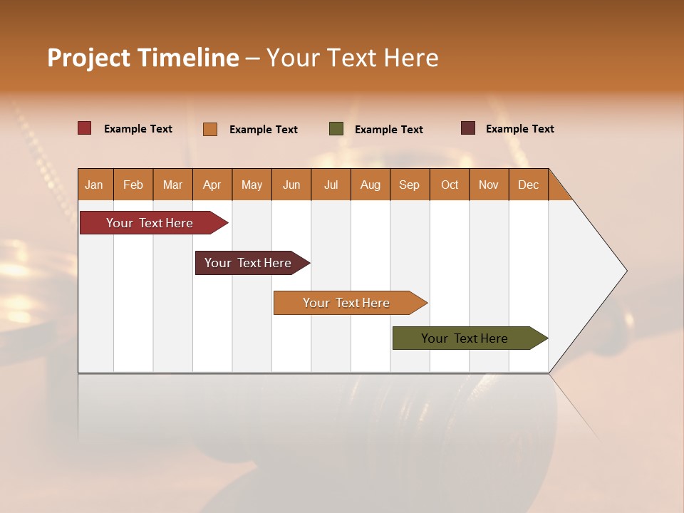 Gavel And Sound Block Close Up, Shallow Dof PowerPoint Template