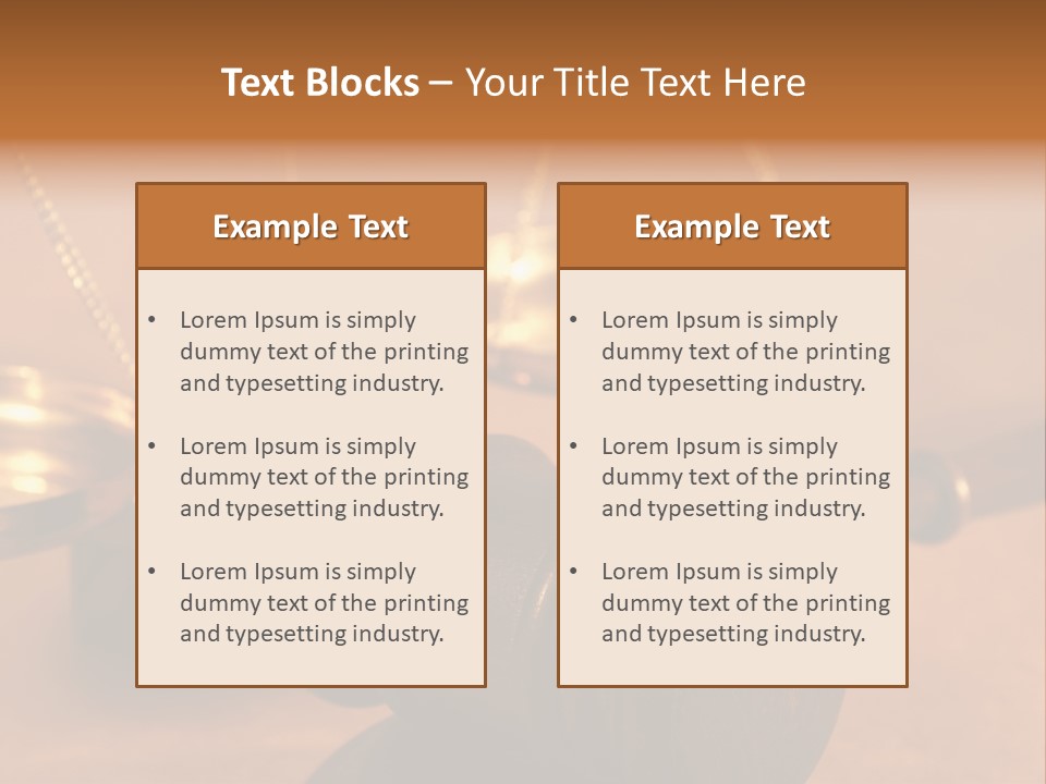 Gavel And Sound Block Close Up, Shallow Dof PowerPoint Template