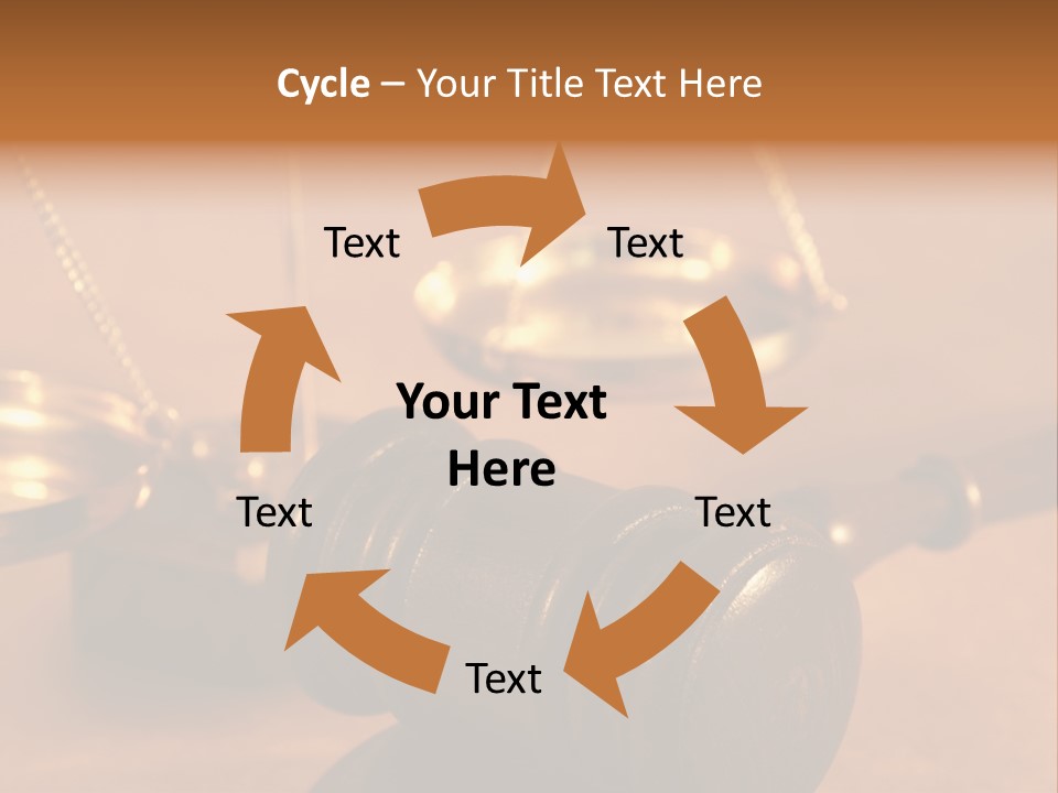 Gavel And Sound Block Close Up, Shallow Dof PowerPoint Template