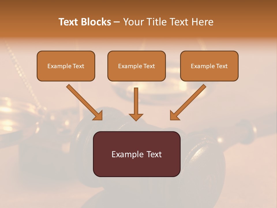 Gavel And Sound Block Close Up, Shallow Dof PowerPoint Template