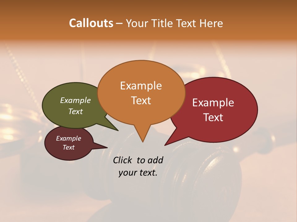 Gavel And Sound Block Close Up, Shallow Dof PowerPoint Template