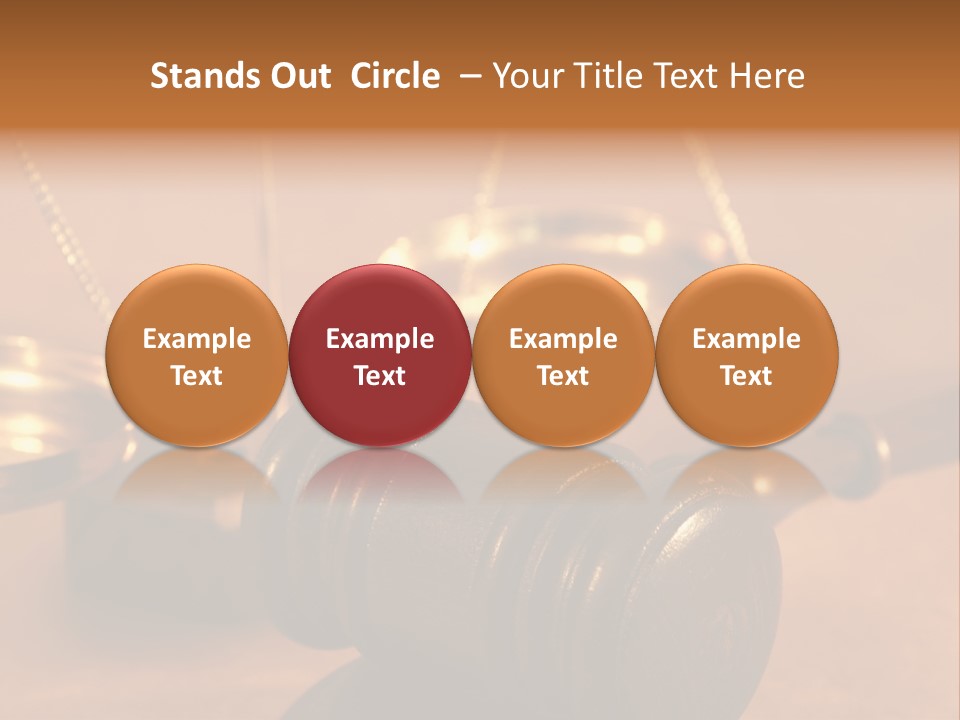 Gavel And Sound Block Close Up, Shallow Dof PowerPoint Template