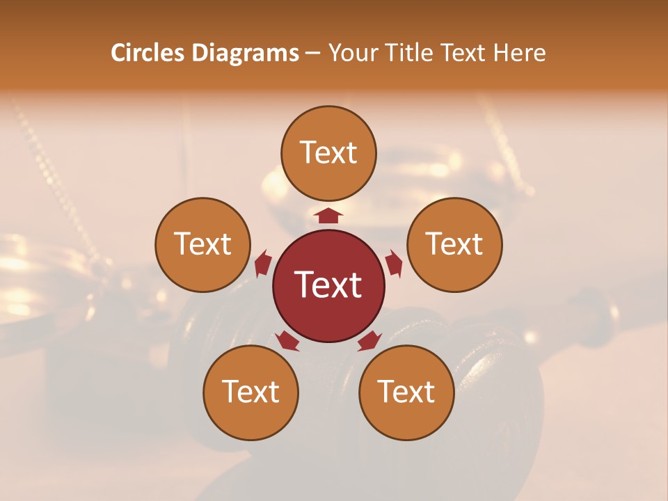 Gavel And Sound Block Close Up, Shallow Dof PowerPoint Template