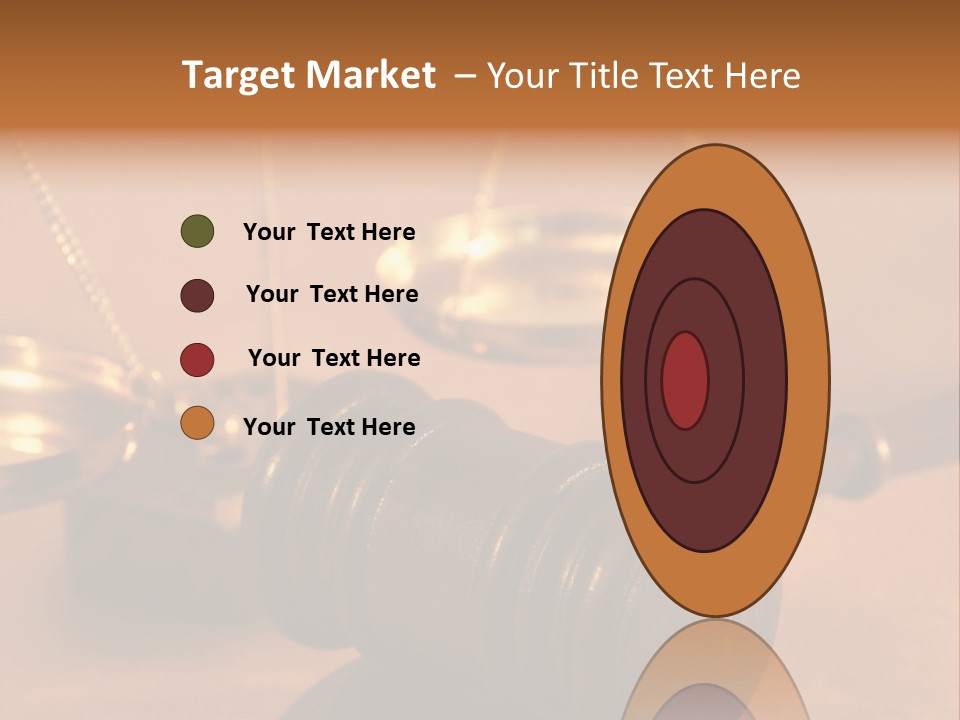 Gavel And Sound Block Close Up, Shallow Dof PowerPoint Template