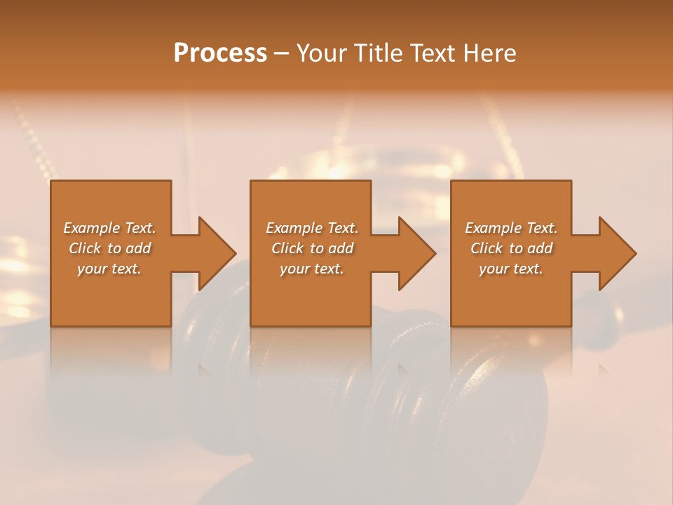 Gavel And Sound Block Close Up, Shallow Dof PowerPoint Template