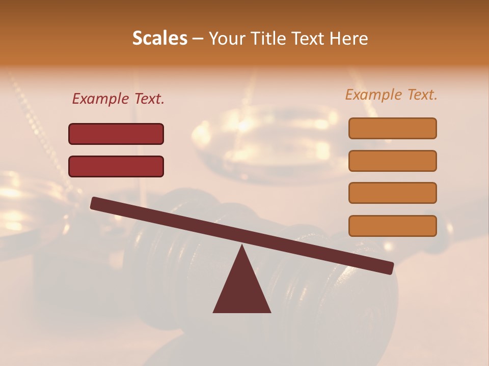 Gavel And Sound Block Close Up, Shallow Dof PowerPoint Template