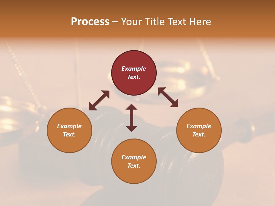 Gavel And Sound Block Close Up, Shallow Dof PowerPoint Template