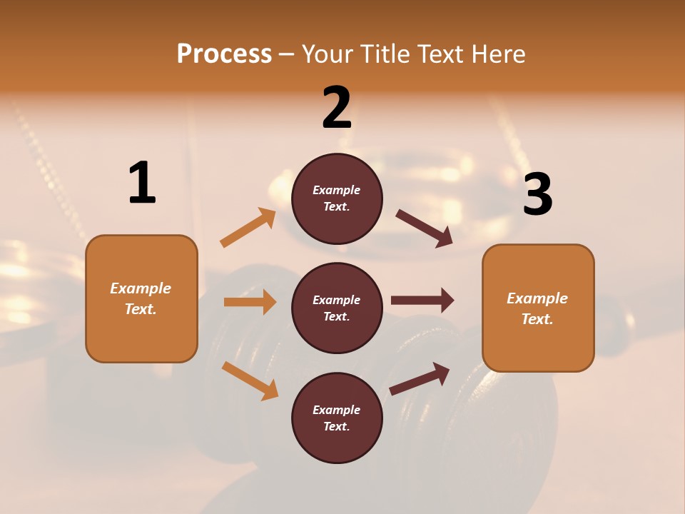 Gavel And Sound Block Close Up, Shallow Dof PowerPoint Template