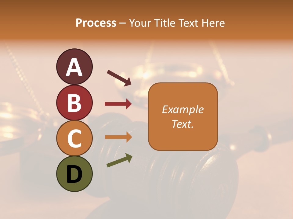 Gavel And Sound Block Close Up, Shallow Dof PowerPoint Template