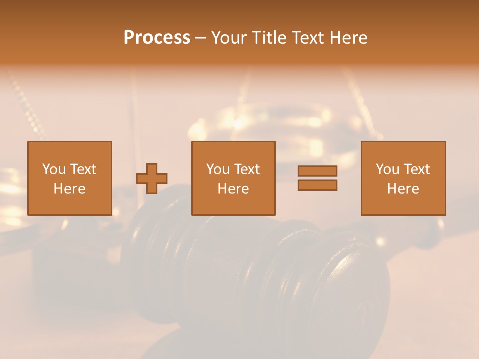 Gavel And Sound Block Close Up, Shallow Dof PowerPoint Template