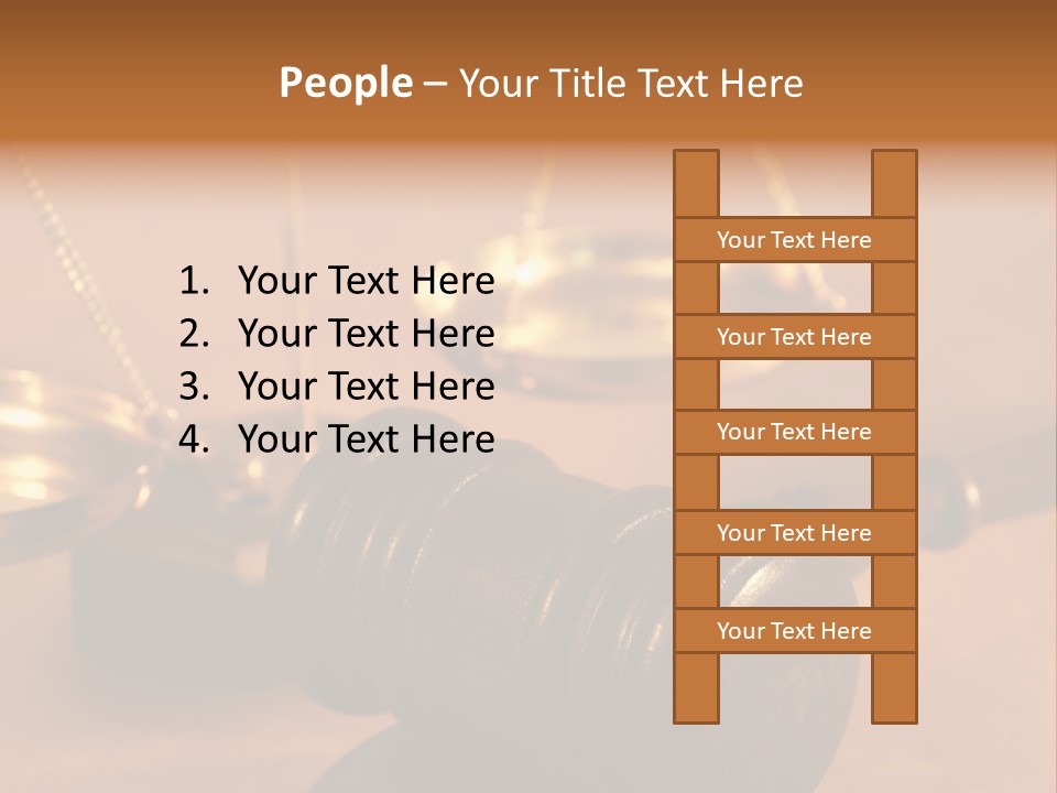 Gavel And Sound Block Close Up, Shallow Dof PowerPoint Template