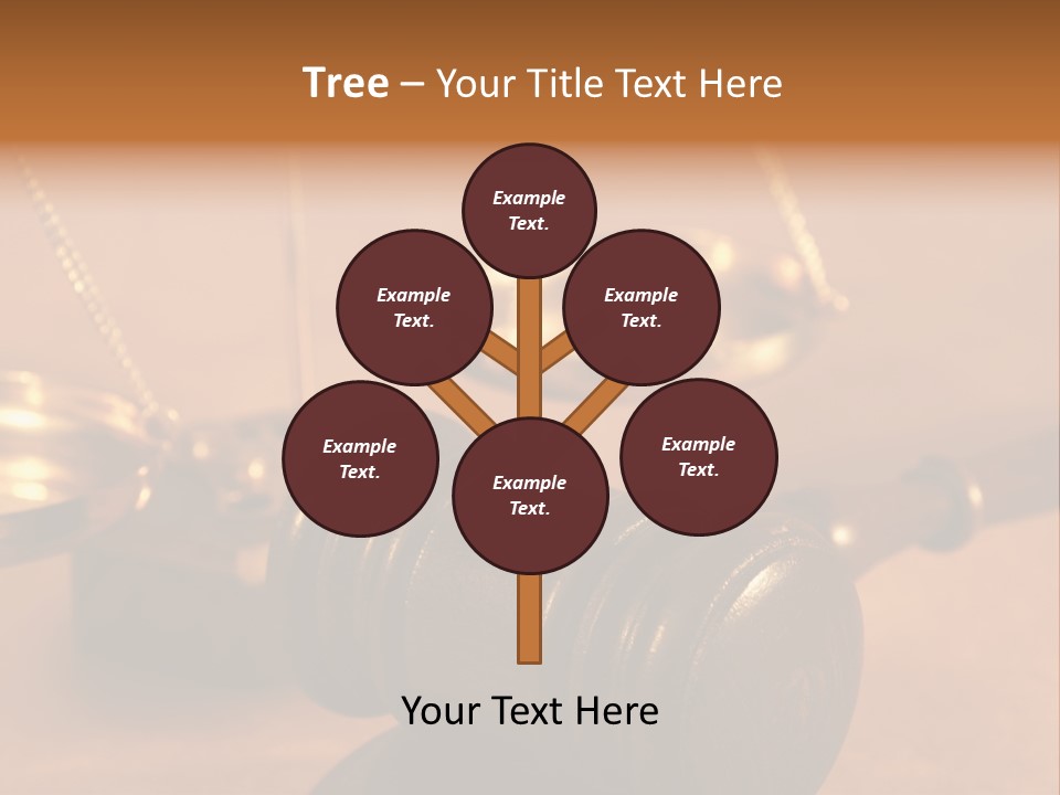 Gavel And Sound Block Close Up, Shallow Dof PowerPoint Template