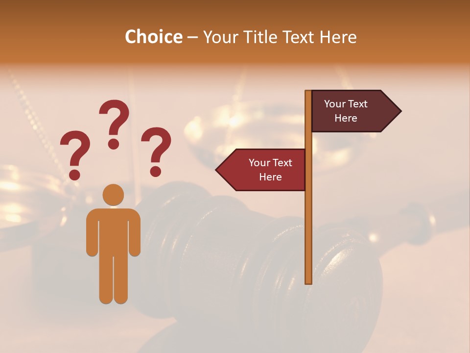 Gavel And Sound Block Close Up, Shallow Dof PowerPoint Template