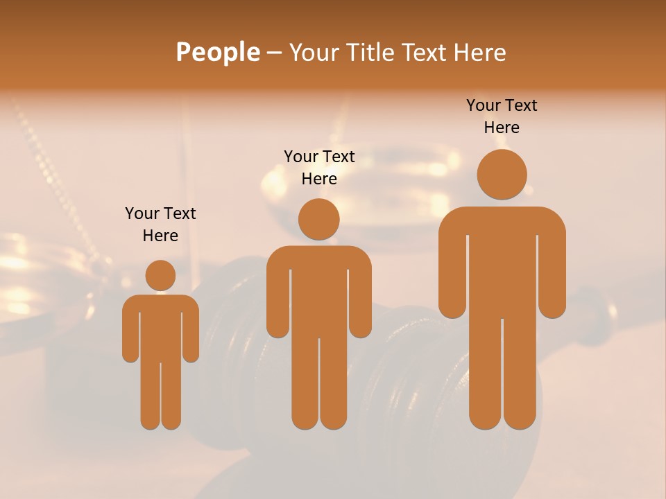 Gavel And Sound Block Close Up, Shallow Dof PowerPoint Template