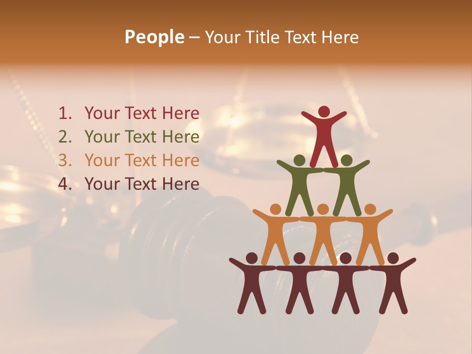 Gavel And Sound Block Close Up, Shallow Dof PowerPoint Template