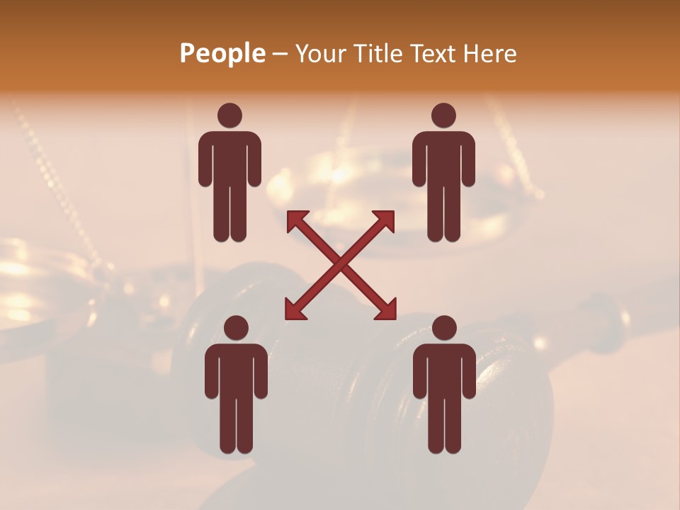 Gavel And Sound Block Close Up, Shallow Dof PowerPoint Template