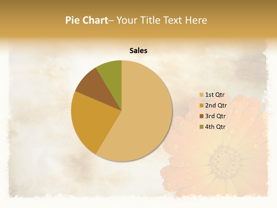 Aged Burnt Paper And Flower, Background PowerPoint Template