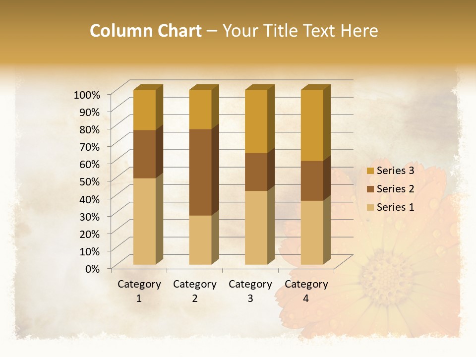 Aged Burnt Paper And Flower, Background PowerPoint Template