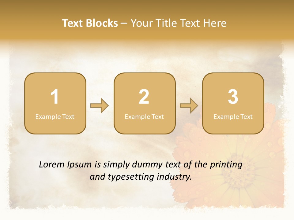Aged Burnt Paper And Flower, Background PowerPoint Template