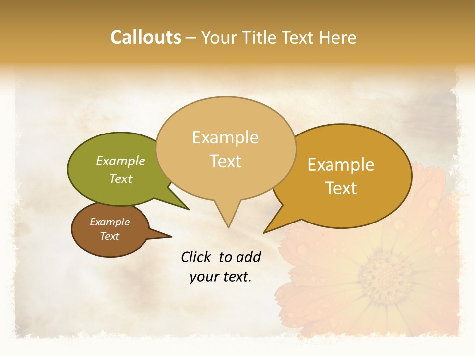 Aged Burnt Paper And Flower, Background PowerPoint Template