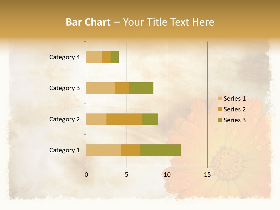 Aged Burnt Paper And Flower, Background PowerPoint Template