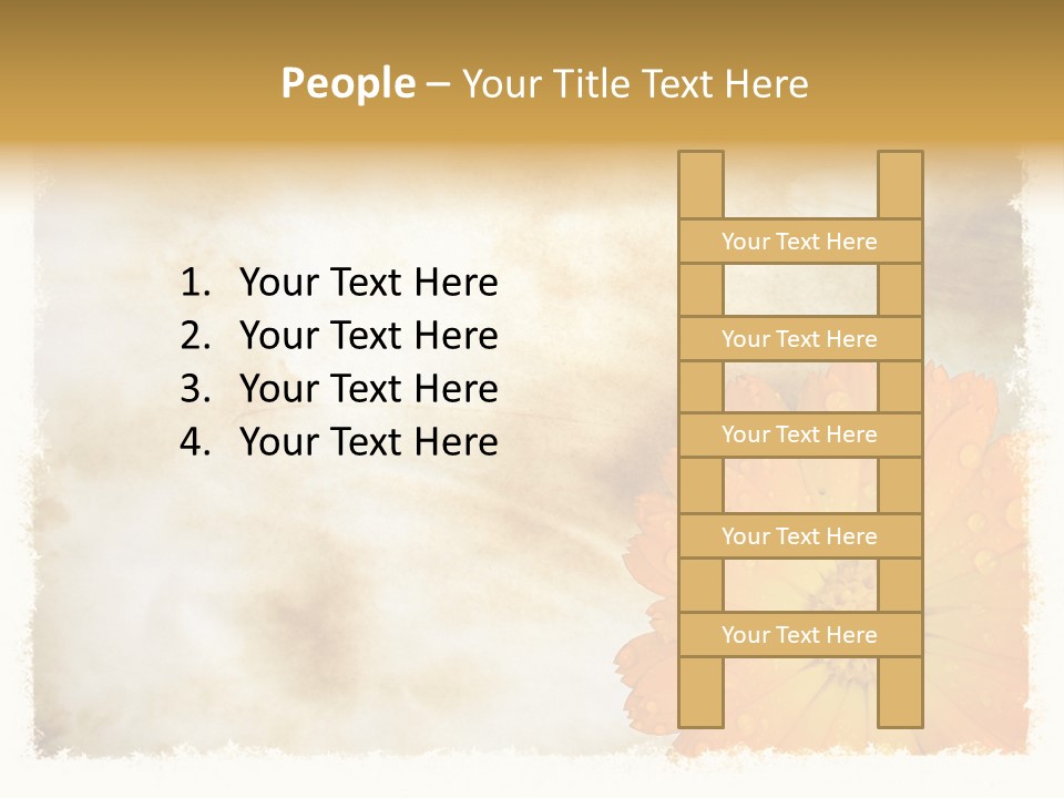 Aged Burnt Paper And Flower, Background PowerPoint Template