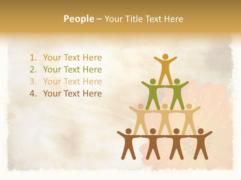 Aged Burnt Paper And Flower, Background PowerPoint Template