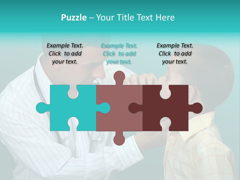 Boy Visiting The Doctor For Checkup PowerPoint Template