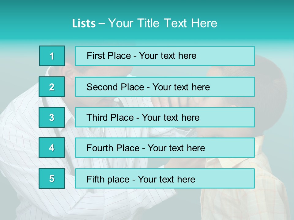 Boy Visiting The Doctor For Checkup PowerPoint Template