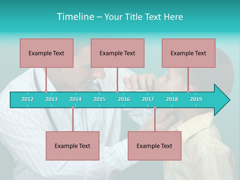 Boy Visiting The Doctor For Checkup PowerPoint Template