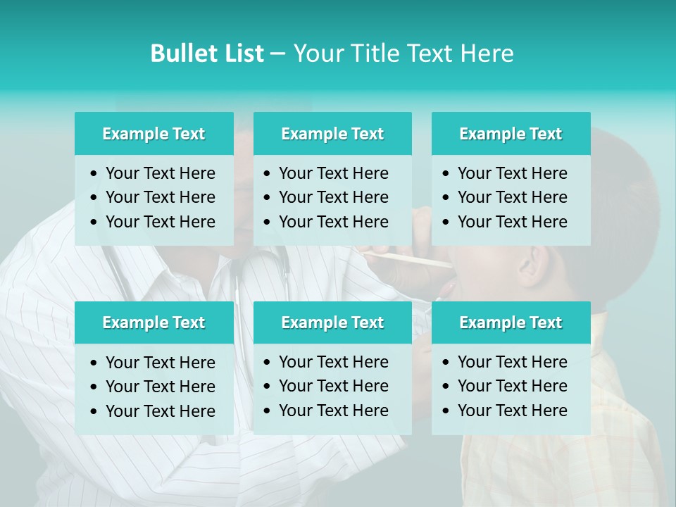 Boy Visiting The Doctor For Checkup PowerPoint Template